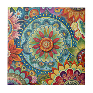 Hippie Art Ceramic Tile Kakelplatta