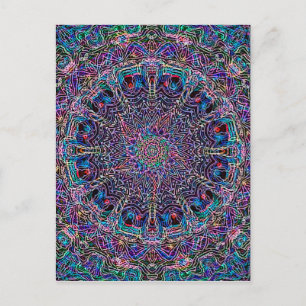 Hippie Art Psychadelic-utskrift Vykort