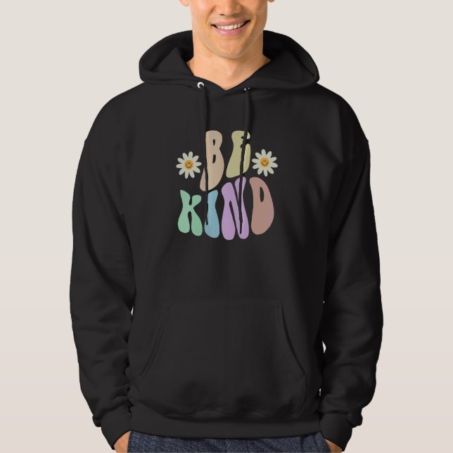 Hippie BE KIND Retro Stop Bullying Choose Kindness Hoodie (Framsida)
