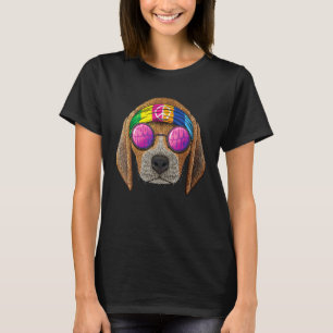 Hippie Beagle Kärlek Fredstecken 70-tal Hippie Hun T Shirt
