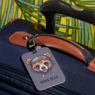 Hippie Bear I Bagagebricka