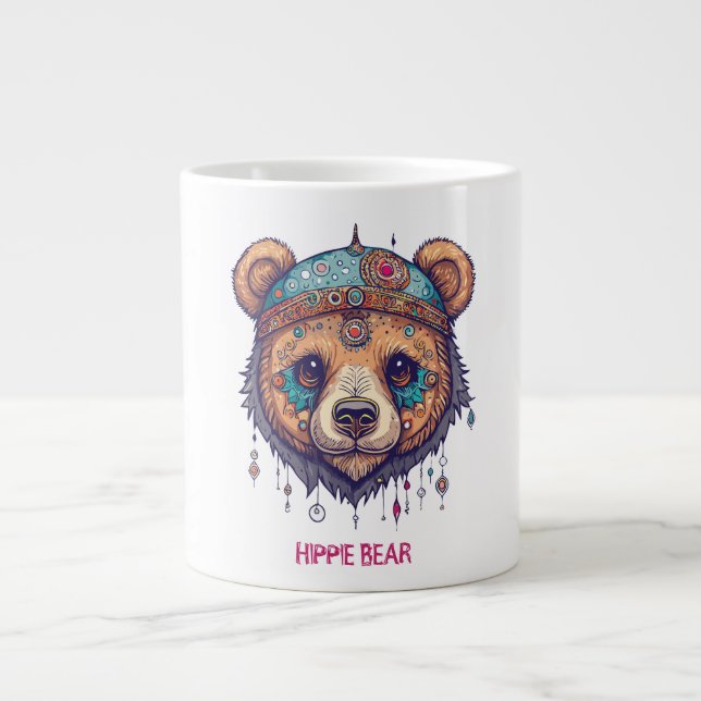 Hippie Bear I Jumbo Mugg (Framsidan)