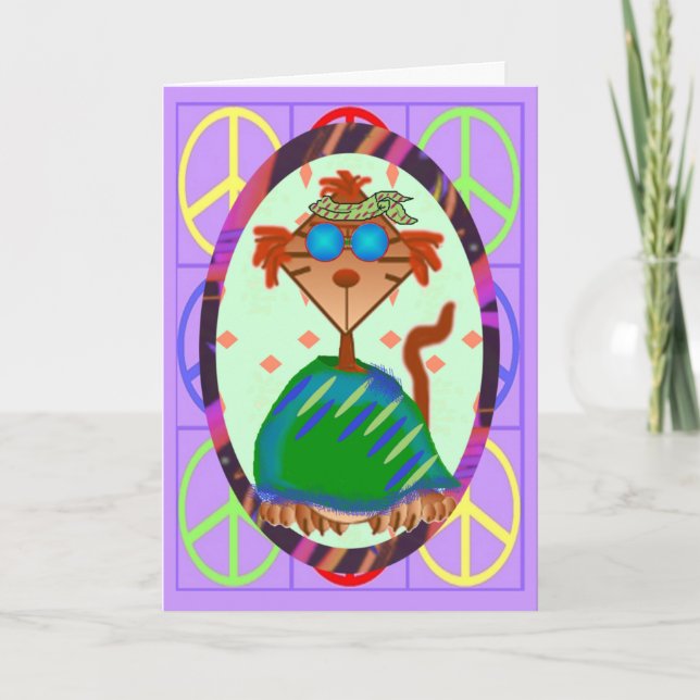 Hippie Belet Birthday Card Kort (Framsida)