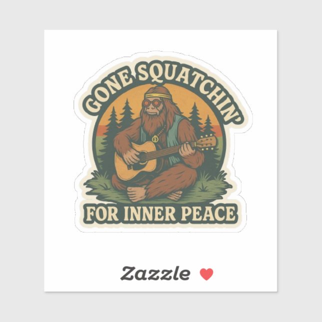 Hippie Bigfoot Klistermärken (Ark)