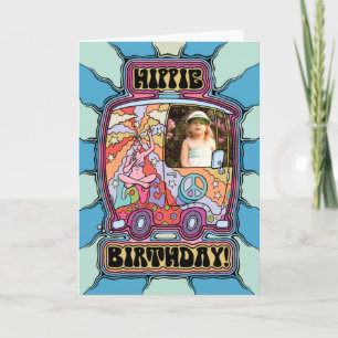 Hippie Birthday Personalizable Kort