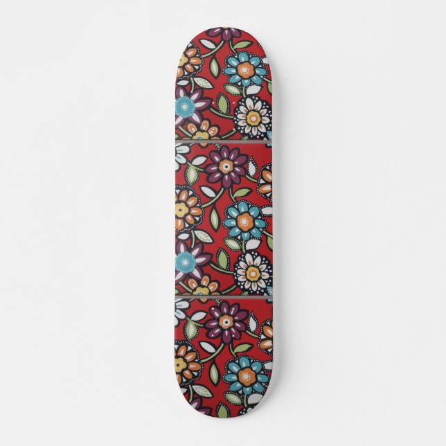hippie blommakraft skateboard (Framsida)