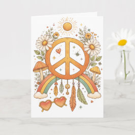 Hippie Bohemian Vibes Blank Art Card Kort