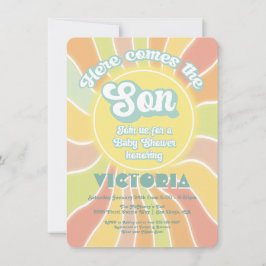 Hippie Boho Baby Shower Sunshine Son Inbjudningar