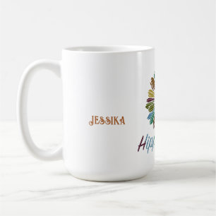 Hippie Boho Fredskund Anpassad Kärlek Själ Person Kaffemugg