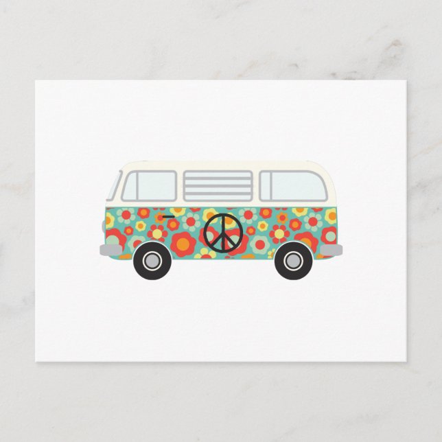 Hippie Buss Vykort (Framsida)