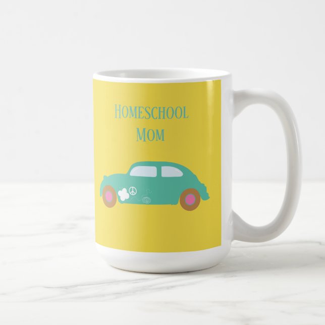 Hippie car homeschool mamma kaffemugg (Höger)