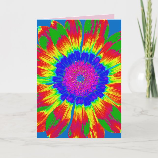 HIPPIE CHICK BIRTHDAY CARD KORT (Framsida)