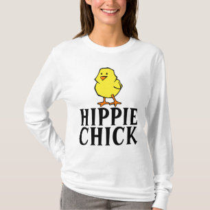HIPPIE CHICK FUNNY DAM T-SHIRTS