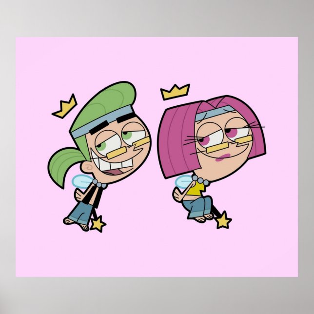 Hippie Cosmo och Wanda Poster (Framsidan)