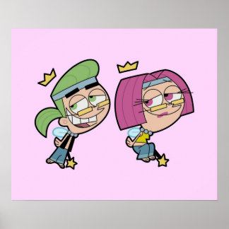 Hippie Cosmo och Wanda Poster
