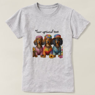 Hippie Dachshunds T Shirt