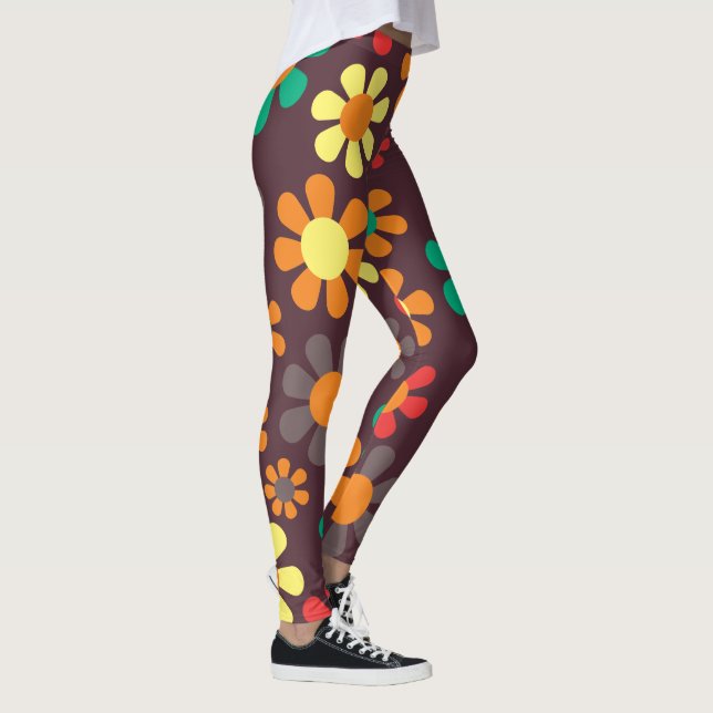 Hippie Daisy Retro  Leggings (Höger)