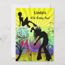 Hippie Disco-retro-gruppinbjudan Inbjudningar