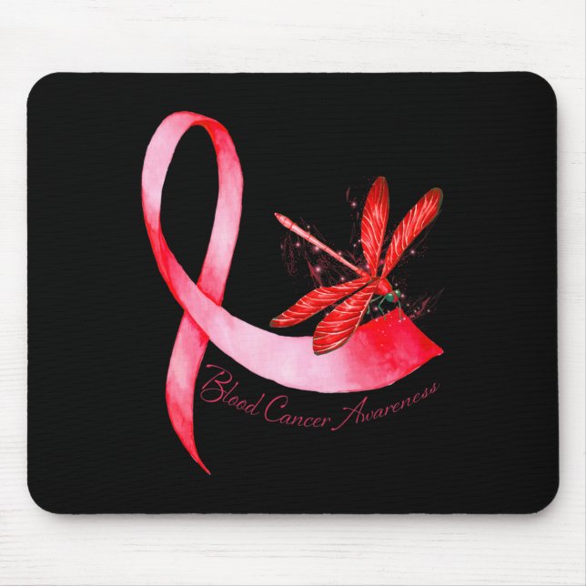 Hippie Dragonfly Red Ribbon Blood Cancer Awareness Musmatta (Framsidan)