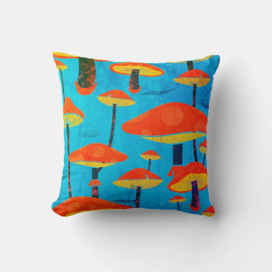 Hippie Dreamy Retro Vibe Enchanting svamp Kudde