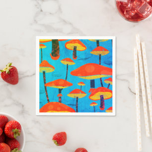 Hippie Dreamy Retro Vibe Enchanting svamp Pappersservett
