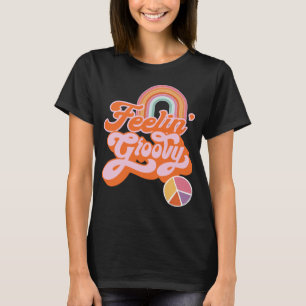 Hippie Feelin' Groovy Rainbow Fredstecken T Shirt