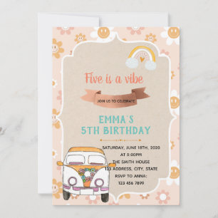 Hippie fem är en vibe-inbjudan inbjudningar