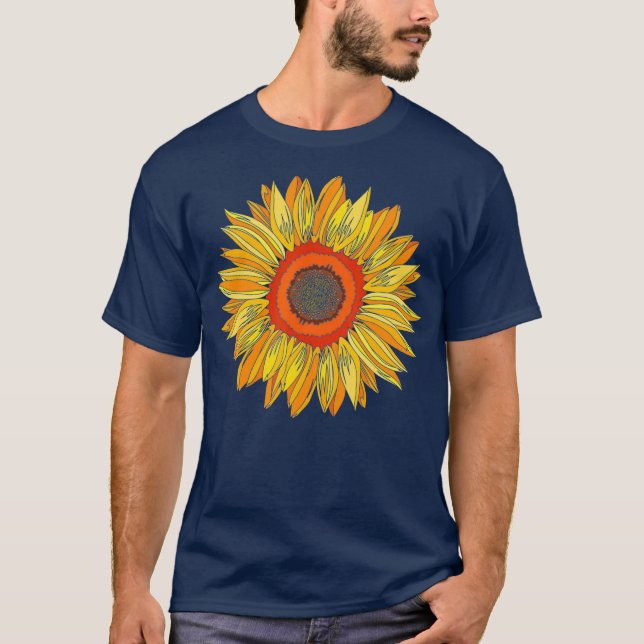 Hippie Florist Peace Kärlek Sunshine Blommar T Shirt (Framsida)