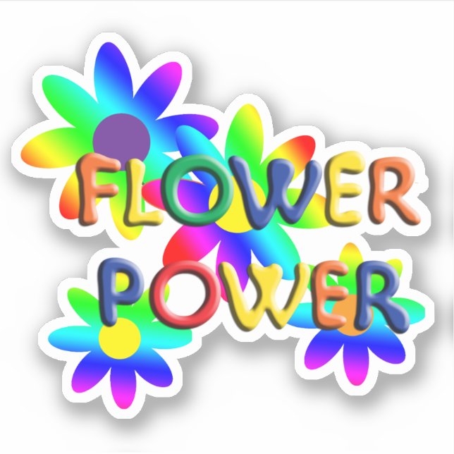 Hippie Flower-effekt Klistermärken (Framsida)