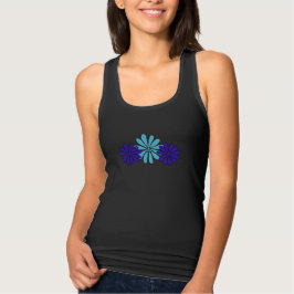 Hippie Flower Fredstecken Aqua Lila Linne Med Racerback