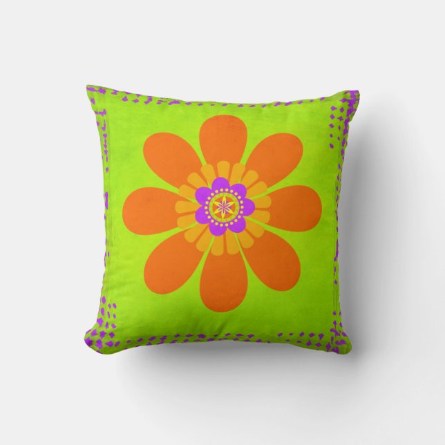 Hippie Flower Kudde (Framsida)
