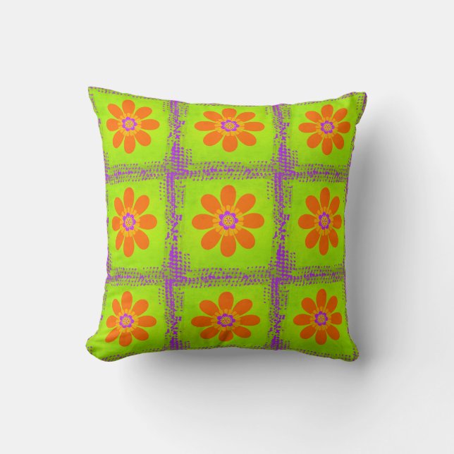 Hippie Flower Patchwork Kudde (Framsida)