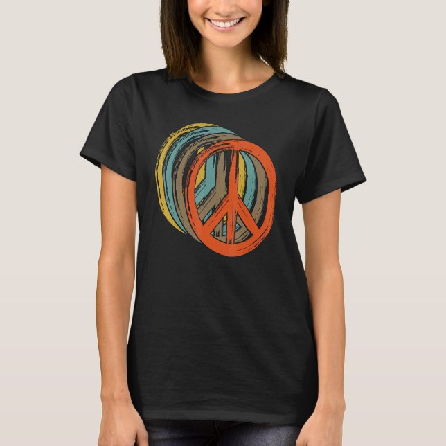 Hippie Flower Peace Kärlek Lycklig Soul 12 T Shirt (Framsida)