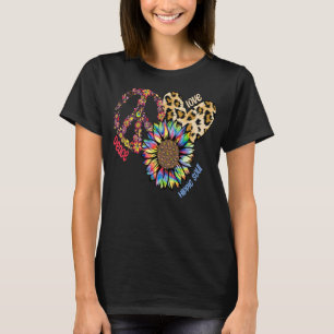 Hippie Flower Peace Kärlek Lycklig Soul 6 T Shirt