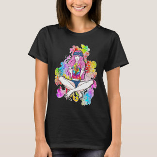 Hippie Flower Power Child Girl T Party Festi Shirt