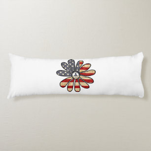 Hippie Flower Power Fredstecken American Flagga Kroppskudde
