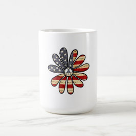 Hippie Flower Power Fredstecken American Flagga Magisk Mugg