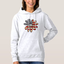 Hippie Flower Power Fredstecken American Flagga