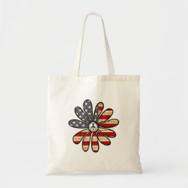 Hippie Flower Power Fredstecken American Flagga Tygkasse