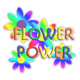 Hippie Flower Power LG Klistermärken