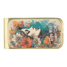 Hippie Flower Power Retro Woman Portrait