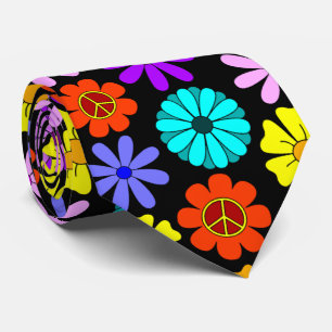 Hippie Flowers Neck Tie Slips