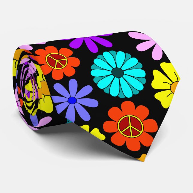 Hippie Flowers Neck Tie Slips (Rullad)