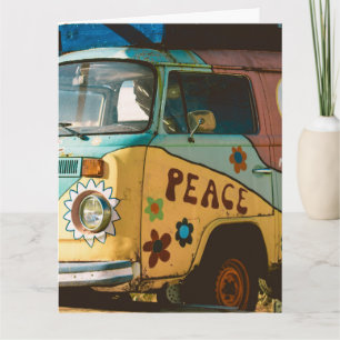 HIPPIE FÖDELSEDAGSKORT TACK KORT