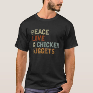Hippie Foodie ger fred Kärlek och kycklingnuggette T Shirt
