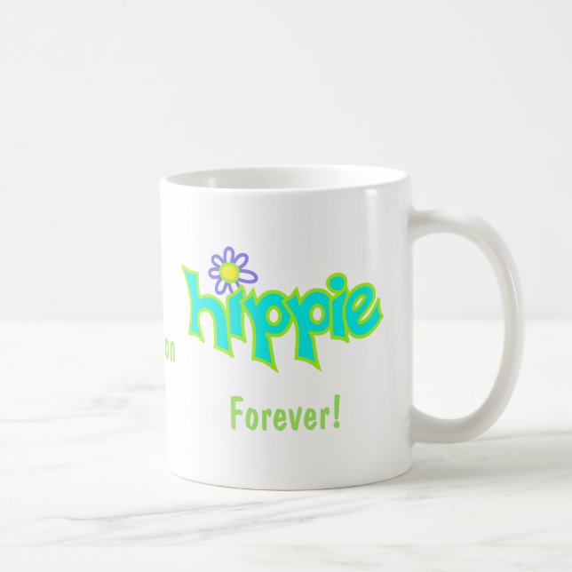 Hippie Forever Turcos Art Namn Personlig Kaffemugg (Höger)