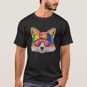 Hippie Fox Kärlek Fredstecken 70S Hippie Red Fox T Shirt