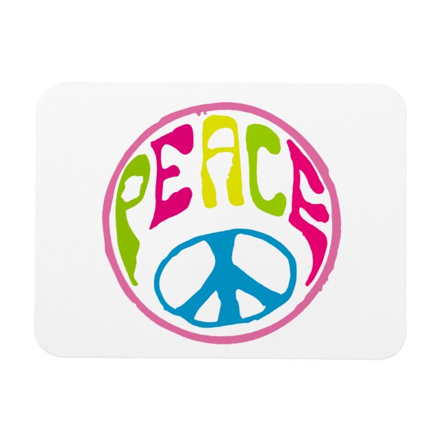Hippie-Fredstecken Magnet (Horisontell)
