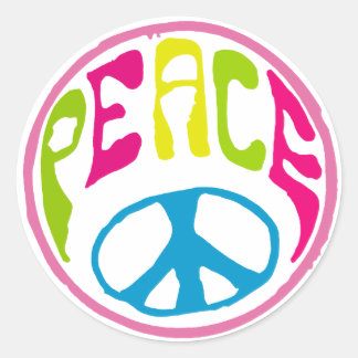Hippie-Fredstecken Runt Klistermärke