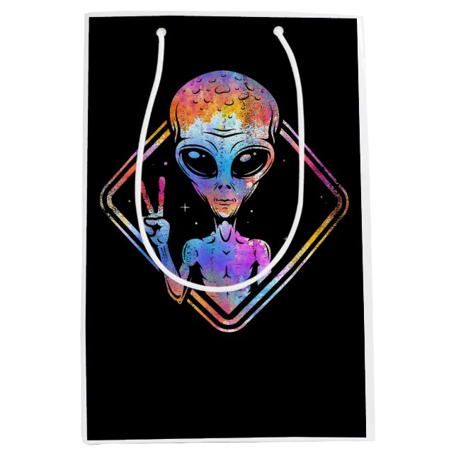 Hippie Fredstecken Rymden Gift Alien (Framsidan)